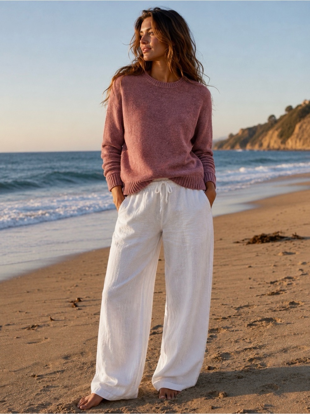 Lucky Brand Mauve Crewneck Sweater NWT